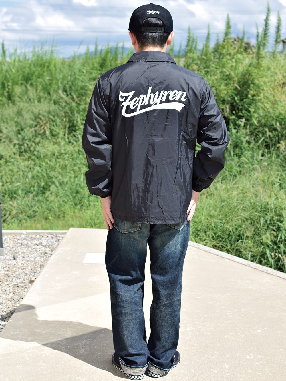 Zephyren ゼファレン COACH JACKET - FEAR NO ONE - WHITE Zephyren