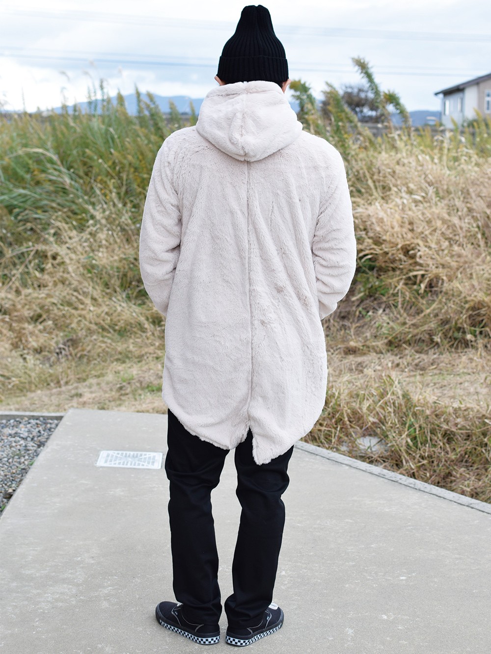 zephyren ゼファレン  ボア　ロングパーカー　ブラック　Lサイズ ZEPHYREN - BOA LONG ZIP-PARKA | DOLL
