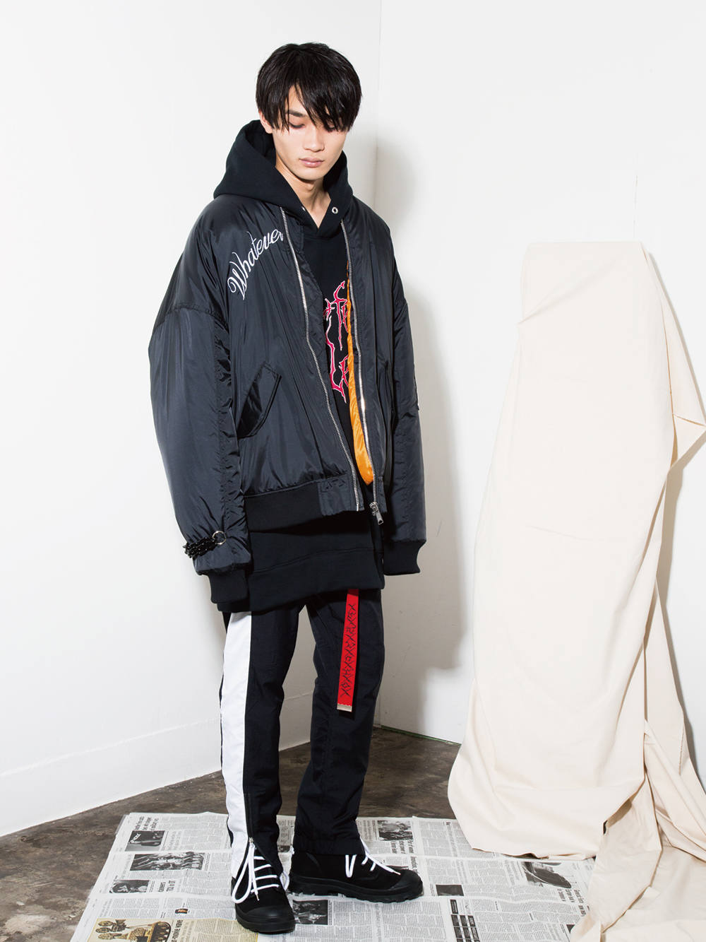 LILWHITE(dot) - -ICICLE- OVERSIZED MA1 JKT | DOLL